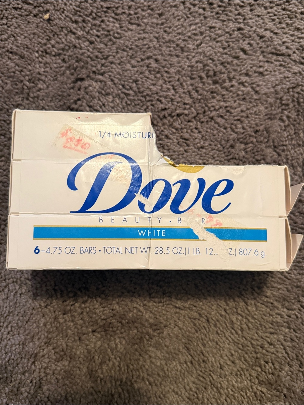 VTG 1996 Dove Beauty Bar Soap 1/4 moisture cream, White, 5 Bars